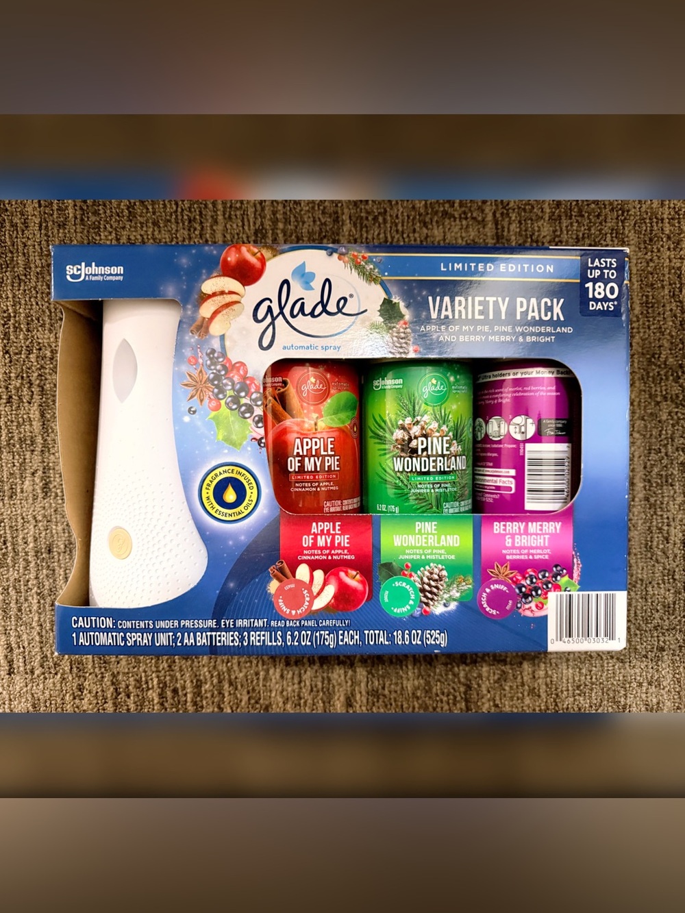 Glade Auto Spray Variety Pack with White Automatic Dispenser